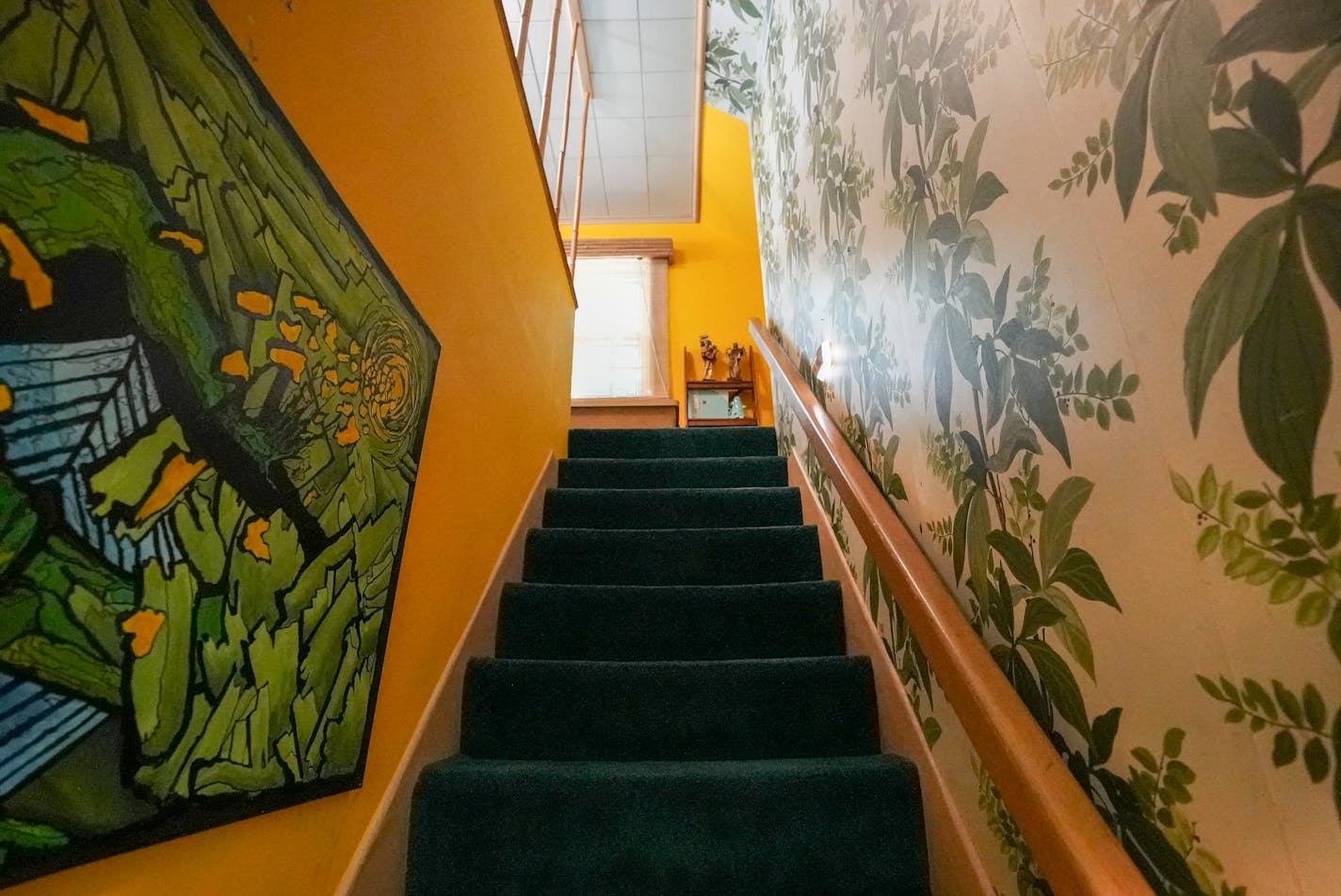 The stairway of Joe and Jack's technicolor house in St. Cloud as featured on HGTV'S "Ugliest House in America" Season 5.