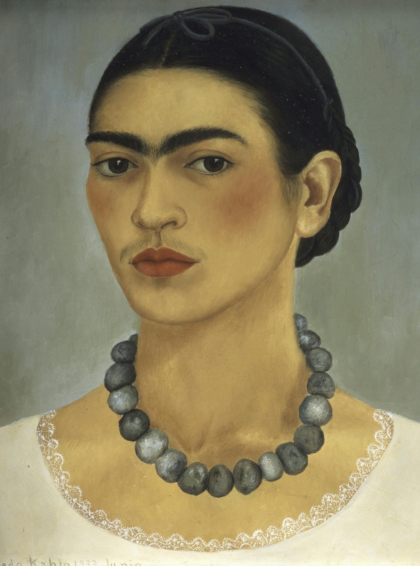 Frida Kahlo's "Self-Portrait with Necklace," 1933.