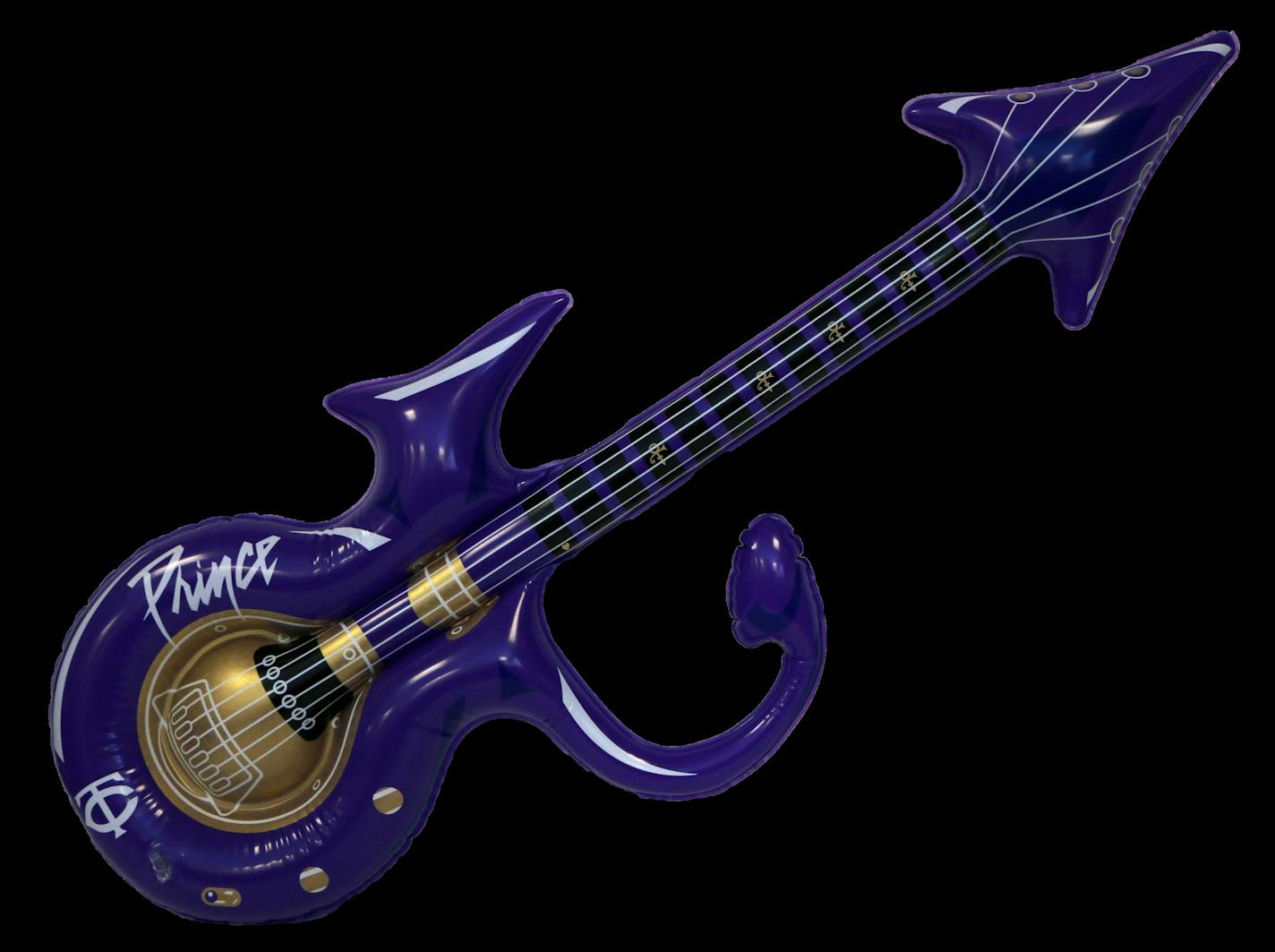 The first 10,000 fans at the June 8 Twins game will get an inflatable Prince guitar.