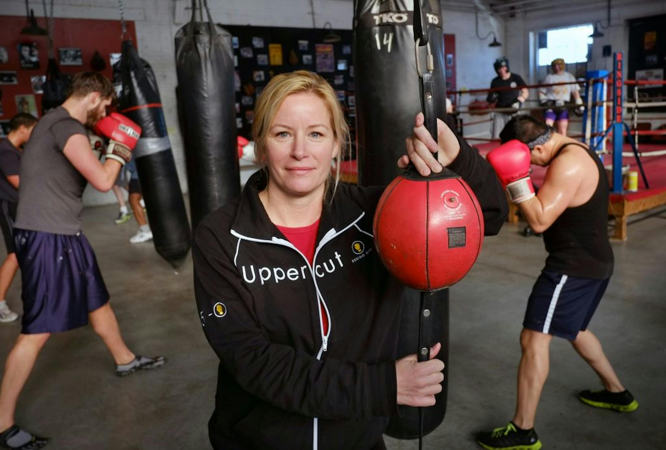 Founder/head trainer, Lisa Bauch runs The Uppercut Gym in Northeast Minneapolis training clients from scratch making some into competing boxers if they choose. [ TOM WALLACE � twallace@startribune.com _ Assignments #20026902A_ December 31, 2012_ SLUG: mastery0108_ EXTRA INFORMATION: