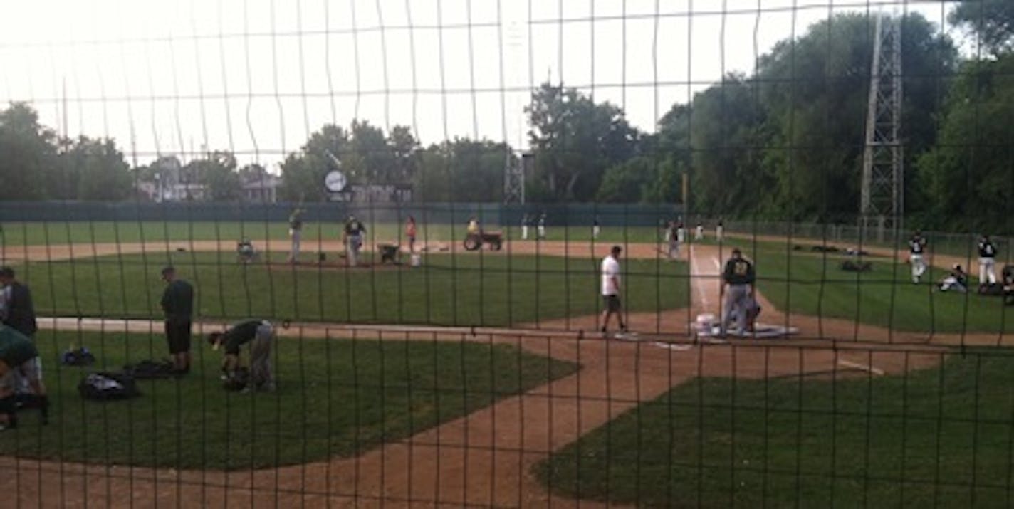 Taking care of the field post-game in Jordan