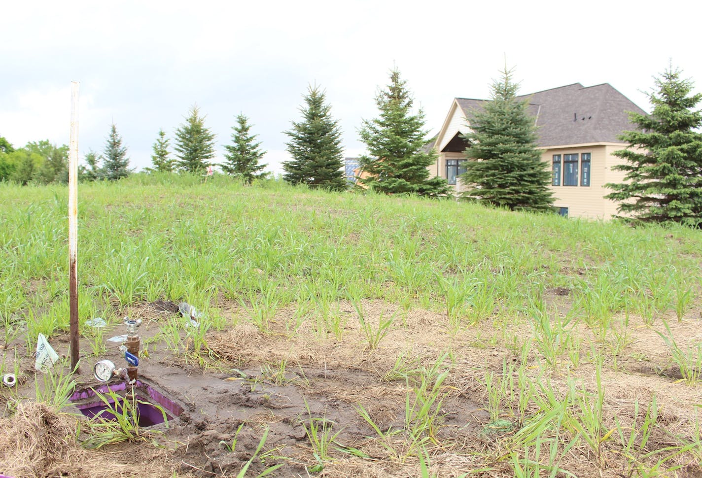 A stormwater reclamation system under construction at the Shakopee Mdewakanton Sioux Community in Shakopee, Minn.