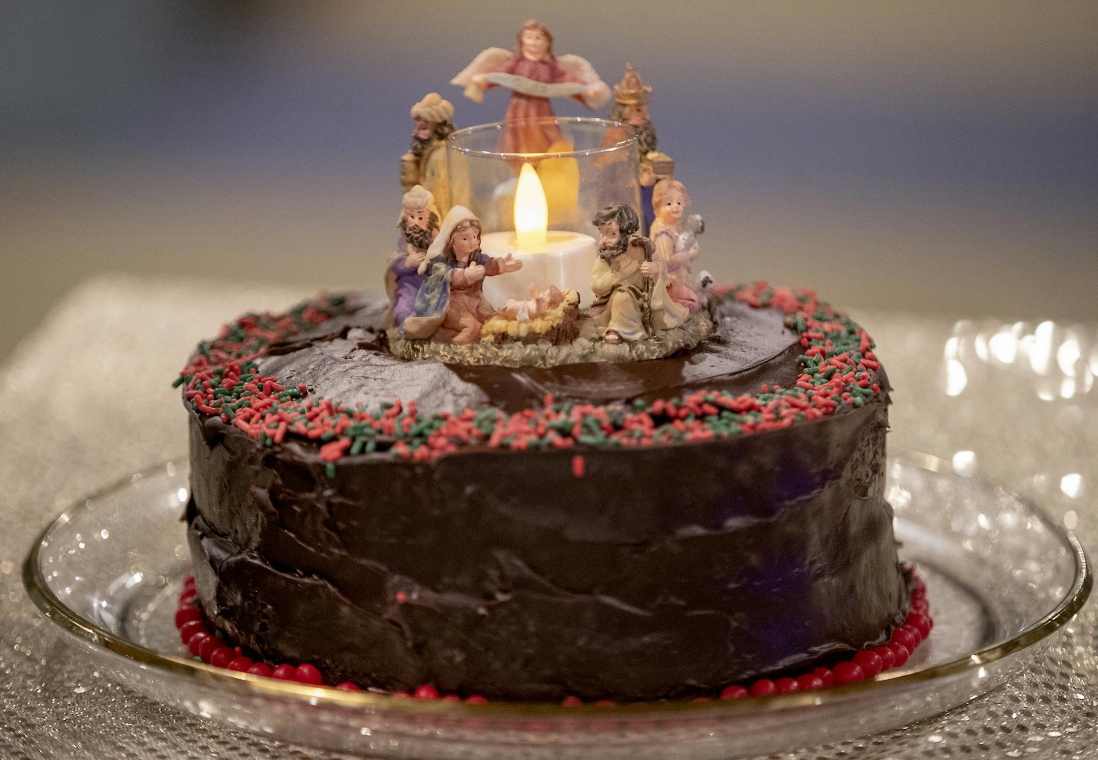 A cake was made so that the congregation and the performers could sing Happy Birthday to Jesus as the grand finale of the nativity pageant at Meadow Creek Church, Thursday, November 29, 2018 in Andover, MN.