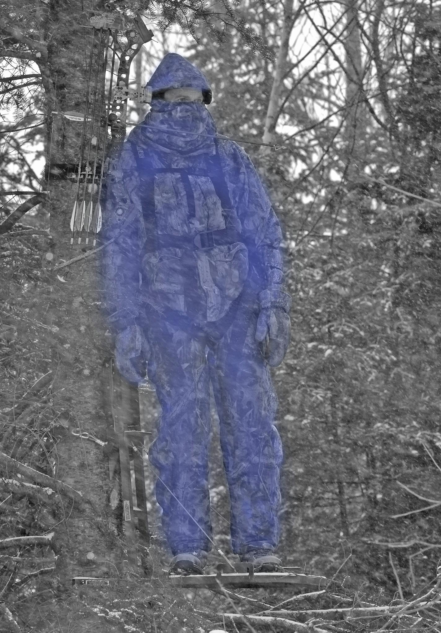 is in tree stand, a camouflaged hunter might think he or she is hidden from deer. But if the clothing worn contains ultra vioilet brighteners, either in the material or applied via detergent, the hunter might instead be quite visible to an approaching deer. Some researchers believe deer can see ultra violet in ways humans can't.