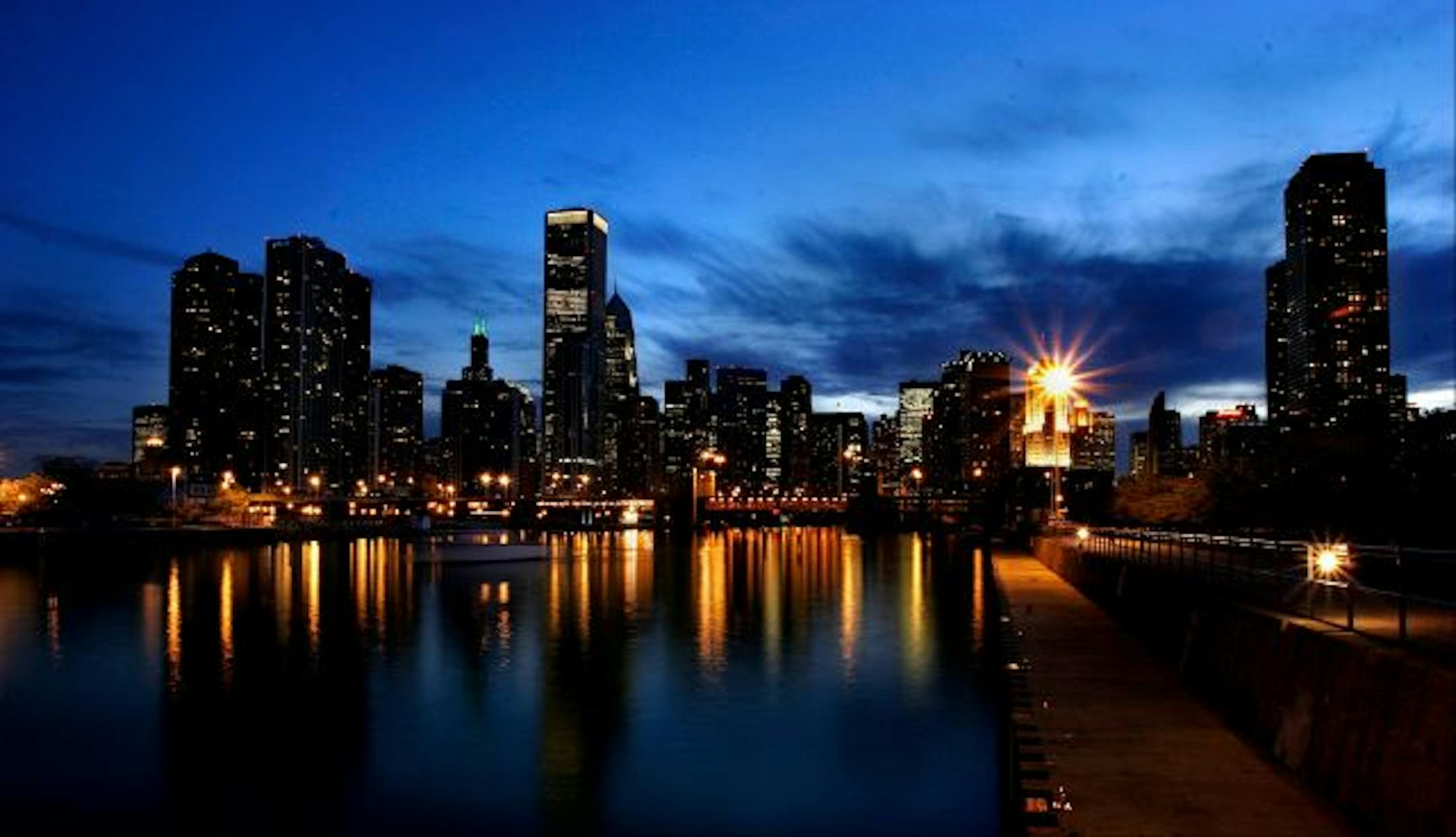 Chicago skyline.