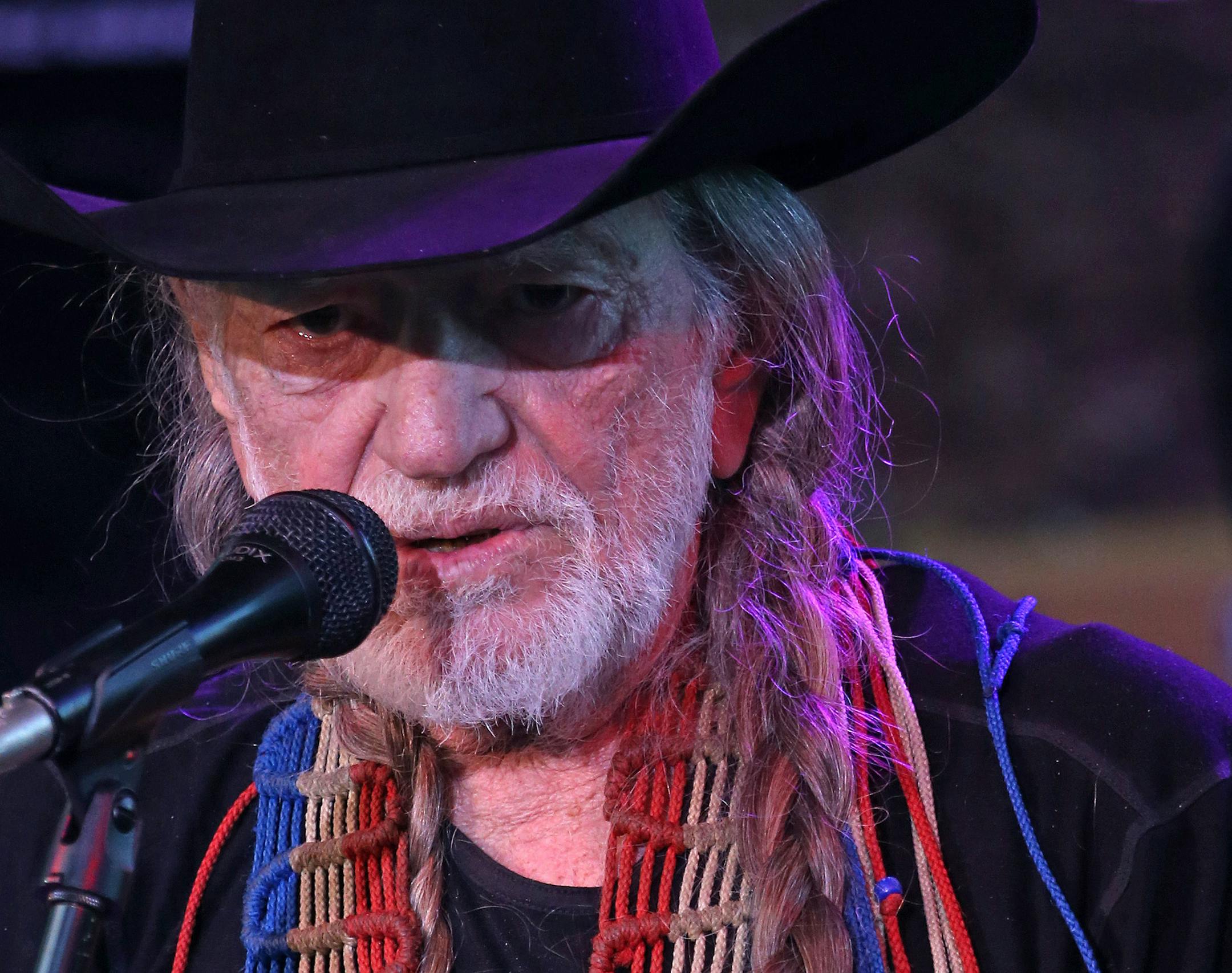 In July 2013, Willie Nelson and Family played the Weesner Family Amphitheater, Apple Valley, MN, at the Minnesota Zoo Tuesday night to a sold-out crowd braving the 90 plus heat. ] TOM WALLACE tom.wallace@startribune.com ASSIGNMENT #20029772A SLUG/SAXO# 557073 willie 071713 EXTRA INFORMATION: review of Willie Nelson, 80, in his debut at MN Zoo