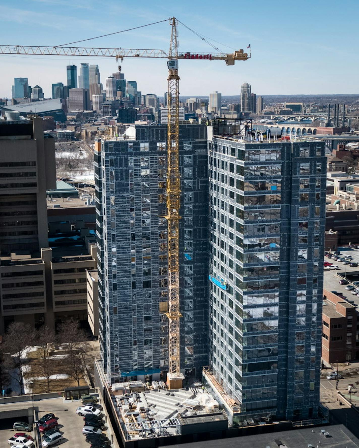 Hub Minneapolis photographed Thursday afternoon. ] AARON LAVINSKY &#xef; aaron.lavinsky@startribune.com If you've been wondering whether luxury apartment developers are overdoing it, you're not alone. Some developers are getting the jitters, as well. Even after several years of aggressive rental construction, the average vacancy rate in the Twin Cities metro remains among the lowest in the nation. With a record 6,000-plus market-rate apartments in the pipeline for this year in the metro, develop