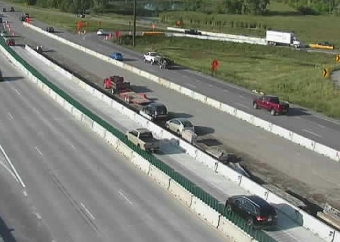 A view of Interstate 35W at County Road C on Thursday.