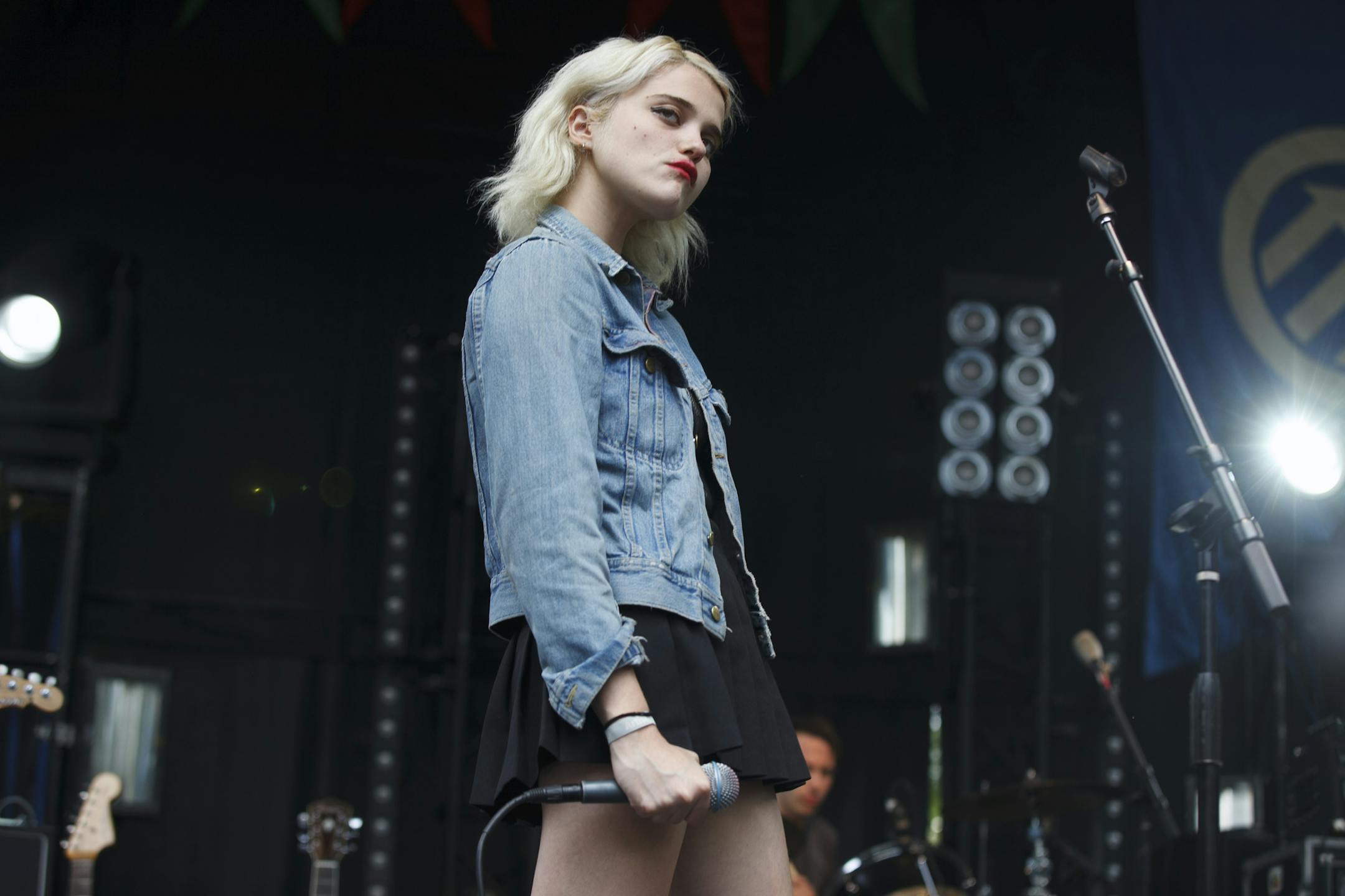 FILE -- Sky Ferreira performs on the blue stage during the Pitchfork Music Festival in Chicago, July 21, 2013. Most of the best songs on Ferreira's new album, "Night Time, My Time," are about failure, or longing, or feeling apart. (Taylor Glascock/The New York Times)