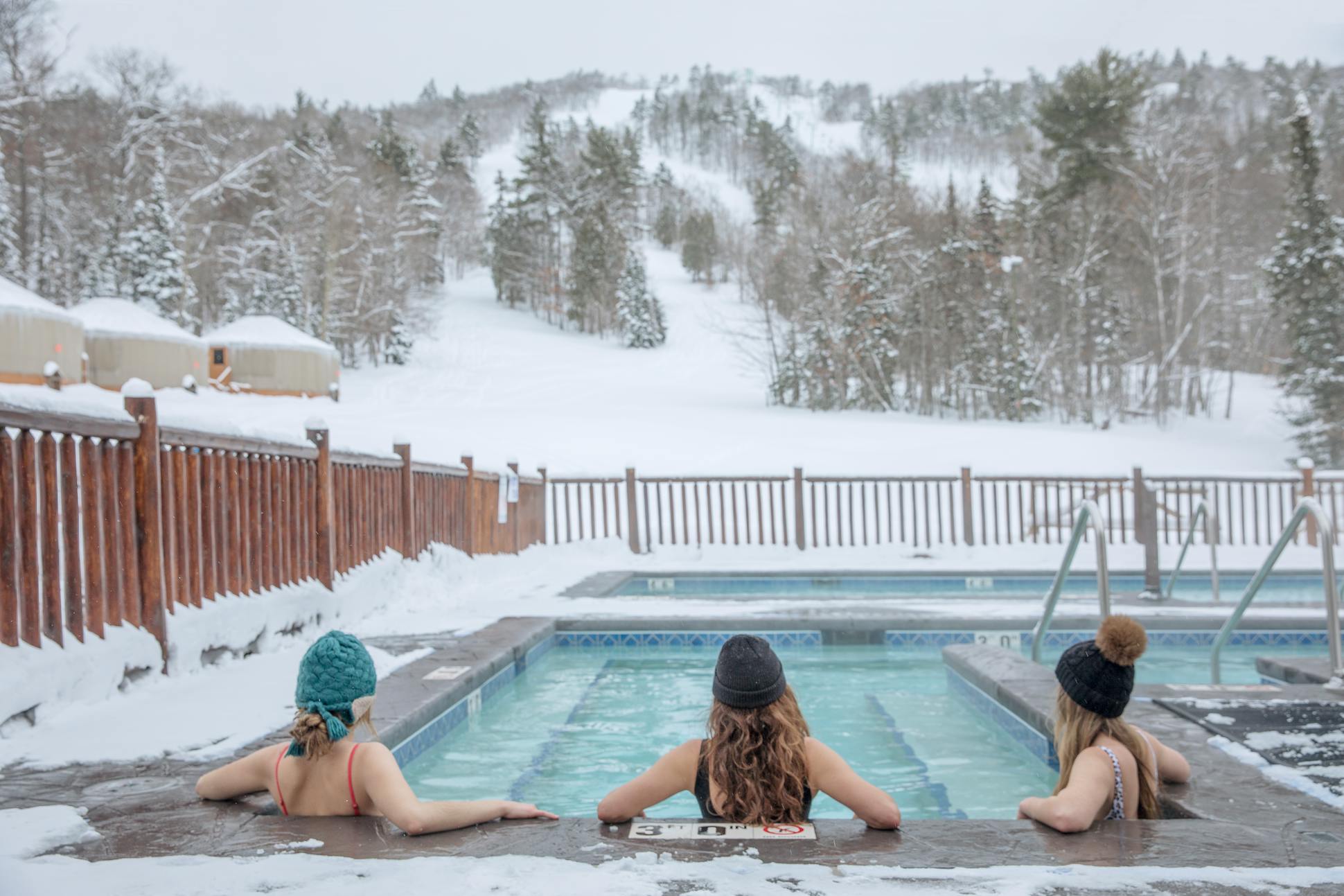 Mount Bohemia’s Nordic spa features the largest outdoor hot tub on Michigan’s Upper Peninsula.