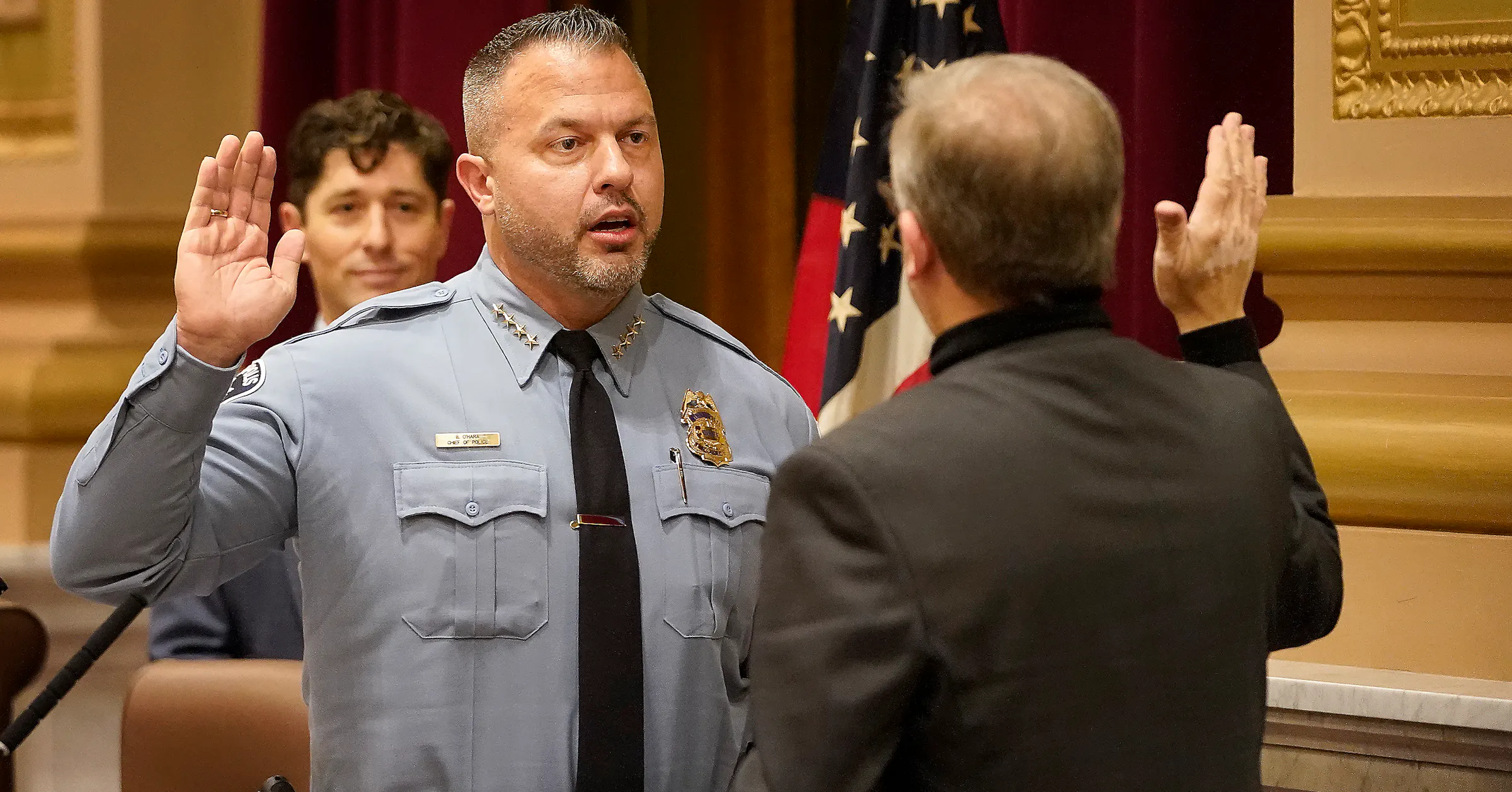 Chief Swearing In O'Hara sworn in as Minneapolis police chief