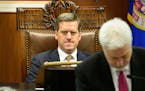 House Speaker Daudt presided over the special session. His speaker's chair was brought out of storage for the day. ] GLEN STUBBE * gstubbe@startribune