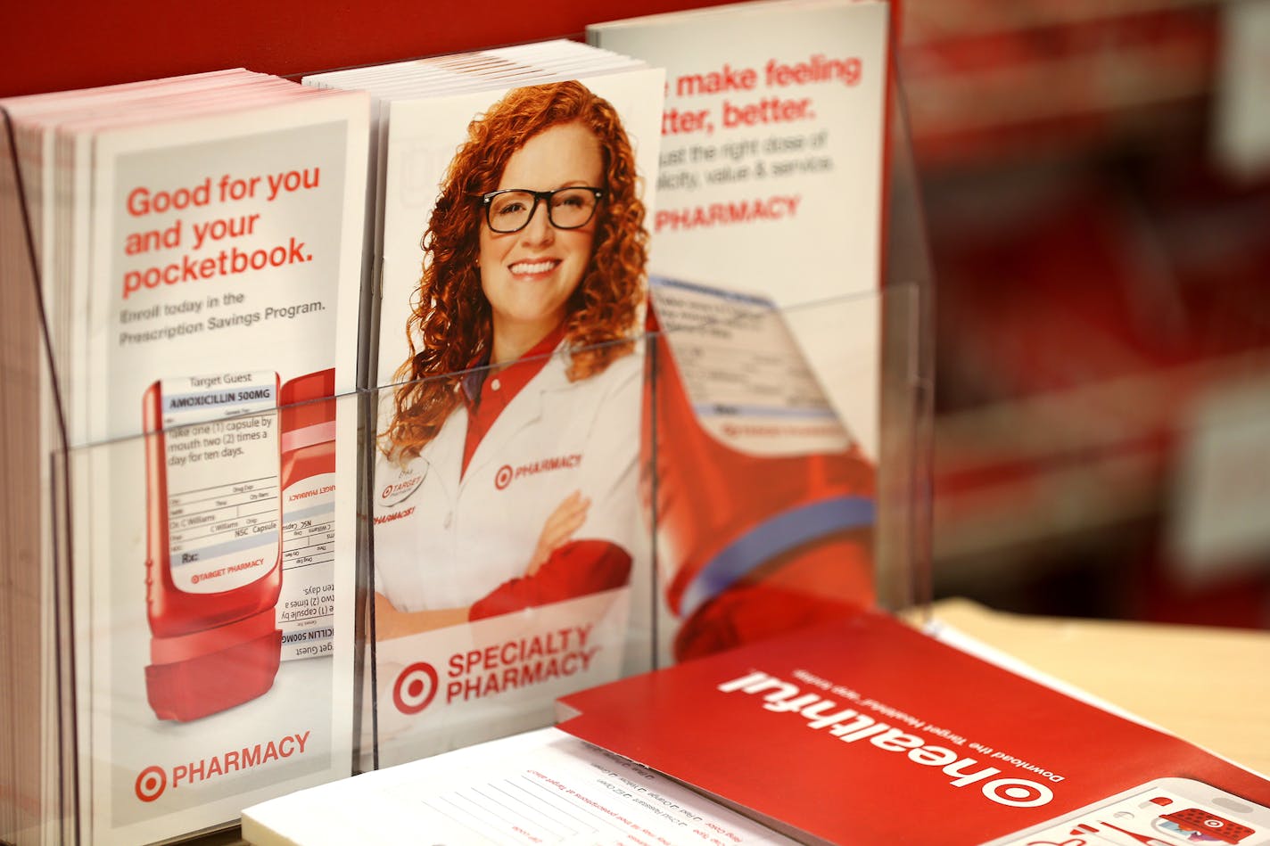 The pharmacy inside the Target in downtown Minneapolis on Monday, June 15, 2015. ] LEILA NAVIDI leila.navidi@startribune.com / BACKGROUND INFORMATION: Target has sold its 1,660 pharmacies and 80 in-store clinics to CVS in a $1.9 billion deal.