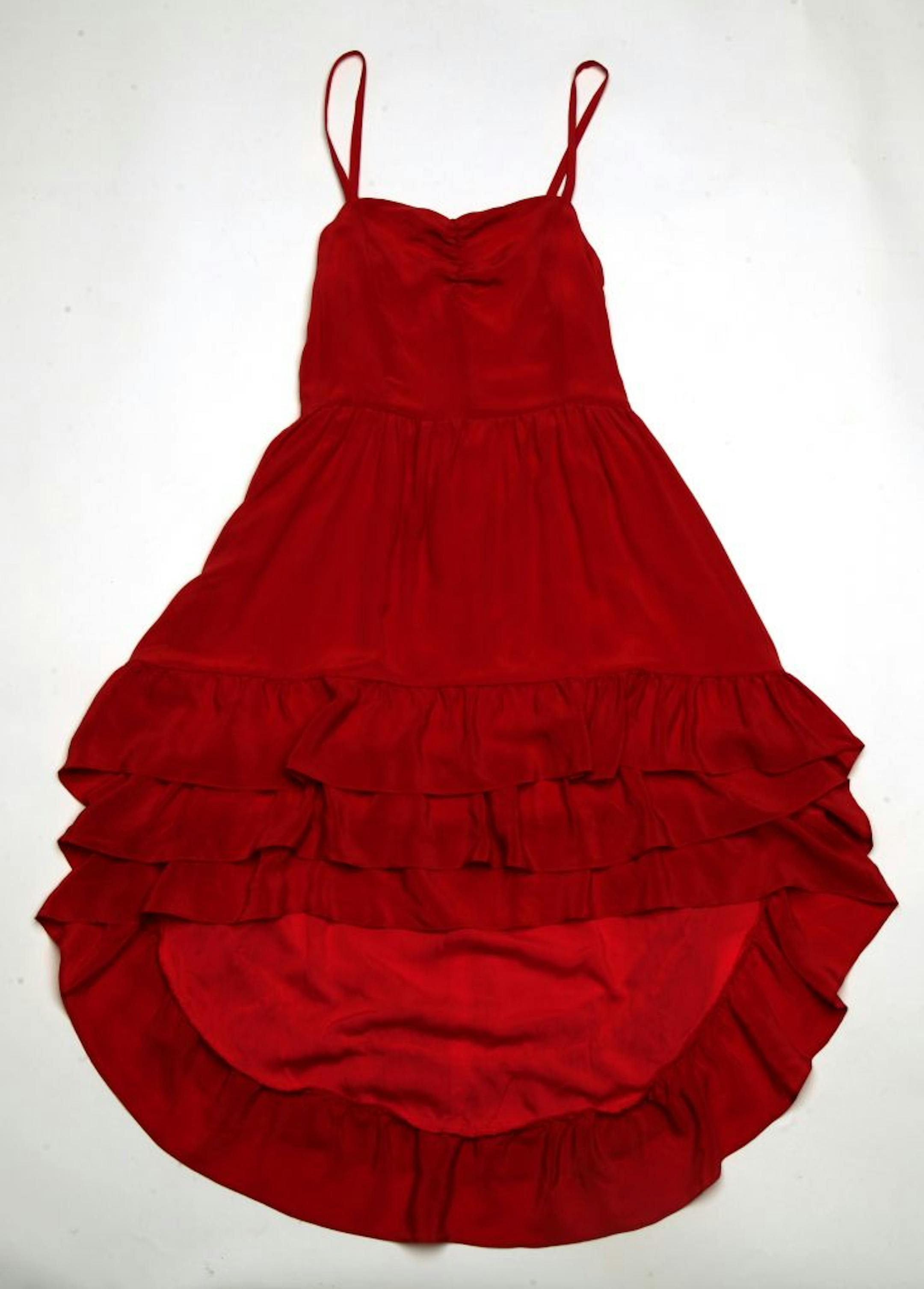 Silk ruffled dress by Line & Dot, $125 from Motto. 3105 Hennepin Av. S., Mpls., 612-545-5636.