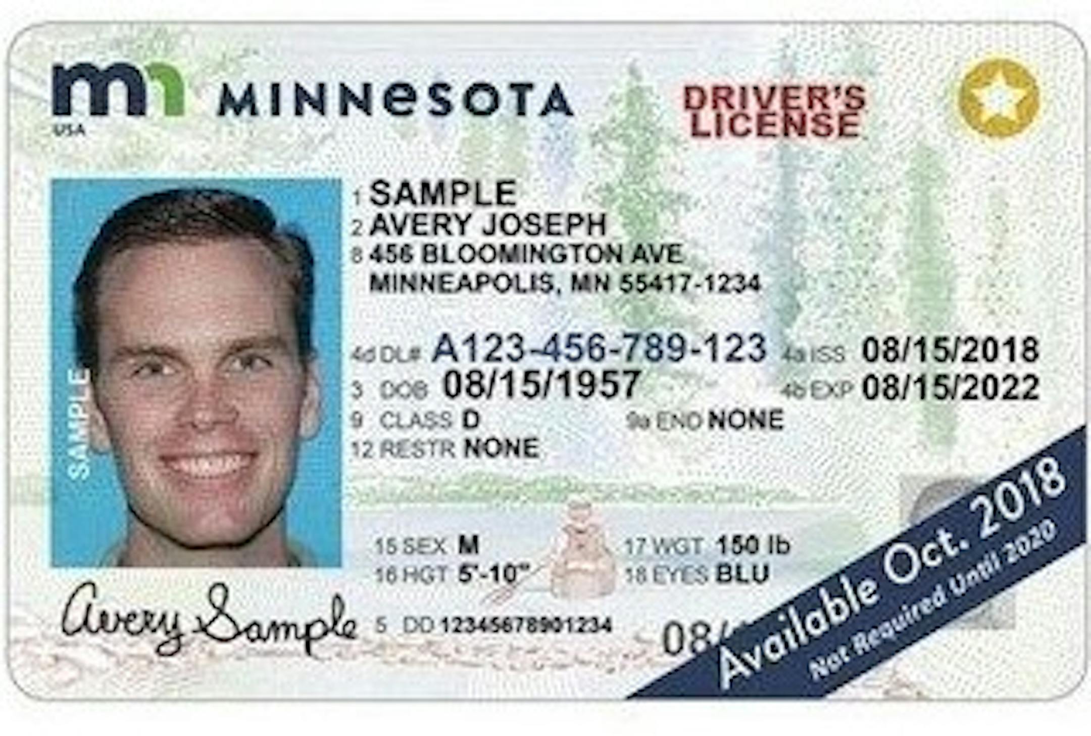 What separates a Real ID from the old Minnesota driver's licenses? Look for the star in the upper right corner.