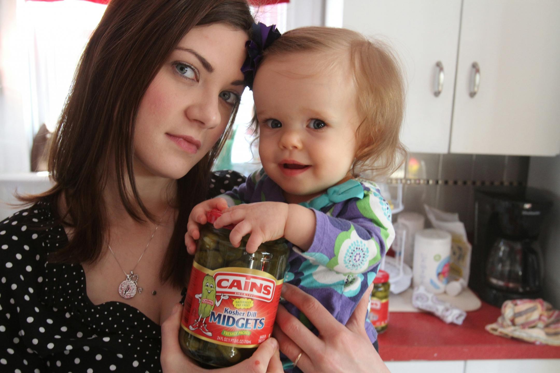 Chelley Martinka was offended that some pickles were labeled "midgets." Her daughter, Adelaide, has Acondroplasia.