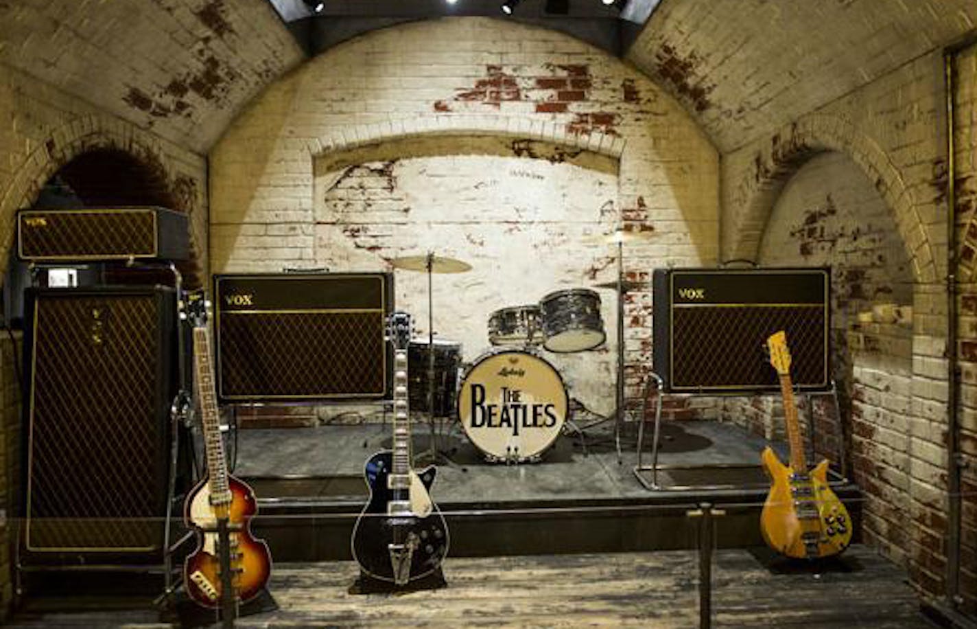 Part of the traveling Beatles memorabilia exhibit that will be showing at the recently reopened Chateau Theatre.