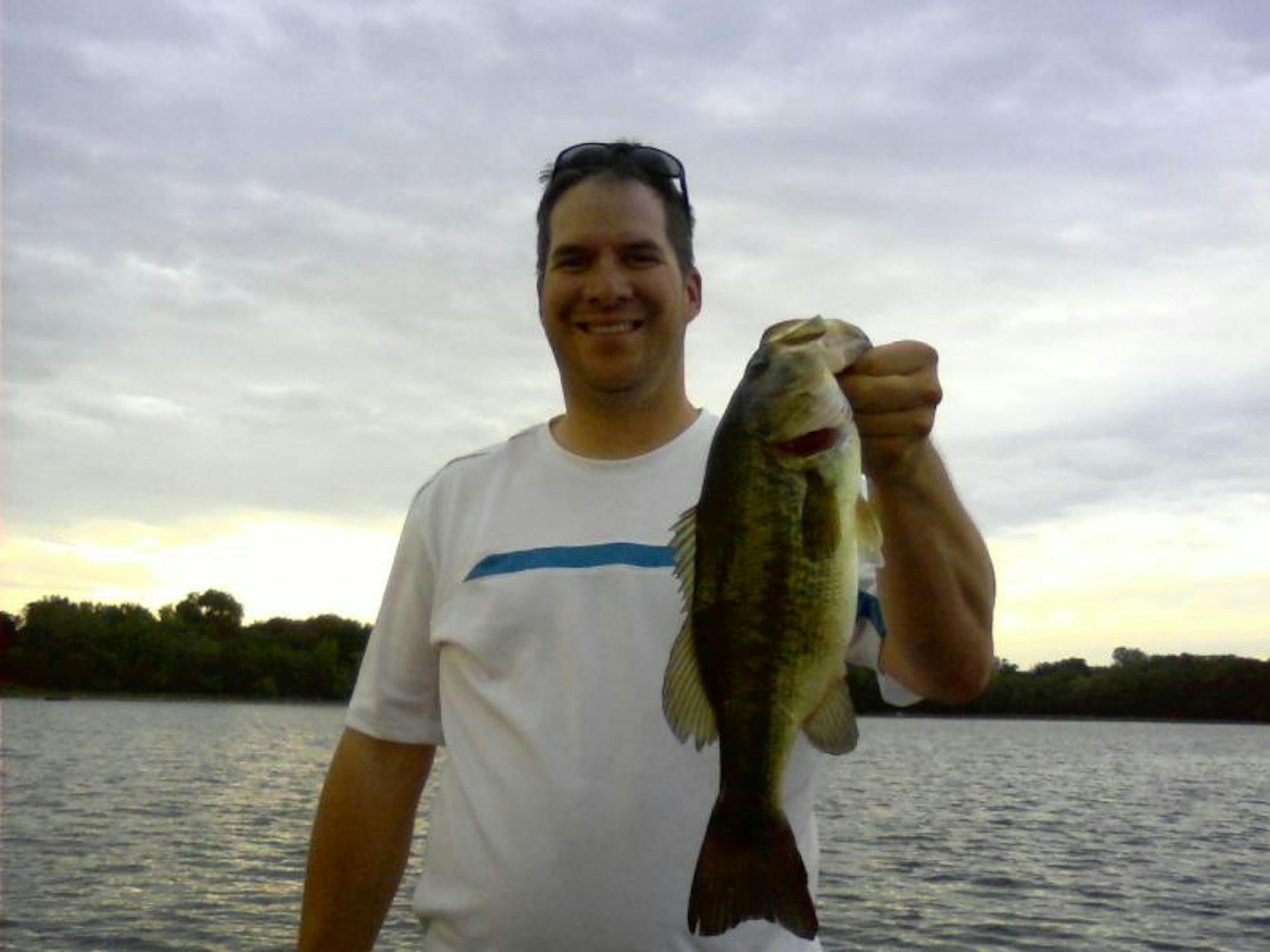 A shallow water post-spawn bass