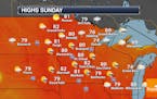 Some Scattered Storms Sunday - Northwest U.S. Bakes Under Record Heat