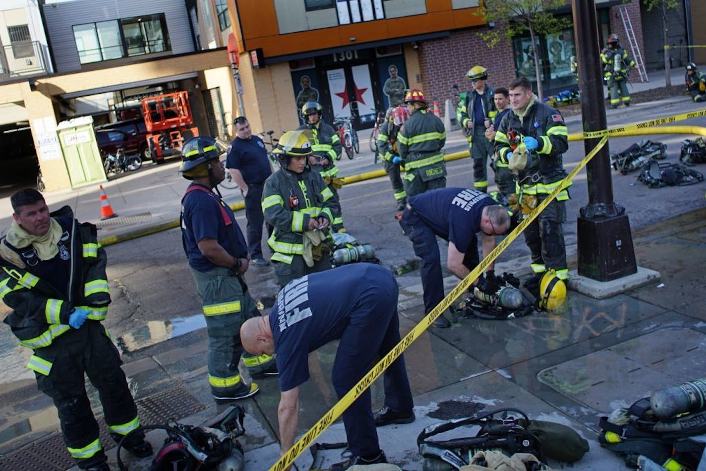 Minneapolis firefighters responded Tuesday to a report of a hazardous substance in a Dinkytown-area building. Residents, many of them University of Minnesota students, were cleared from the building.