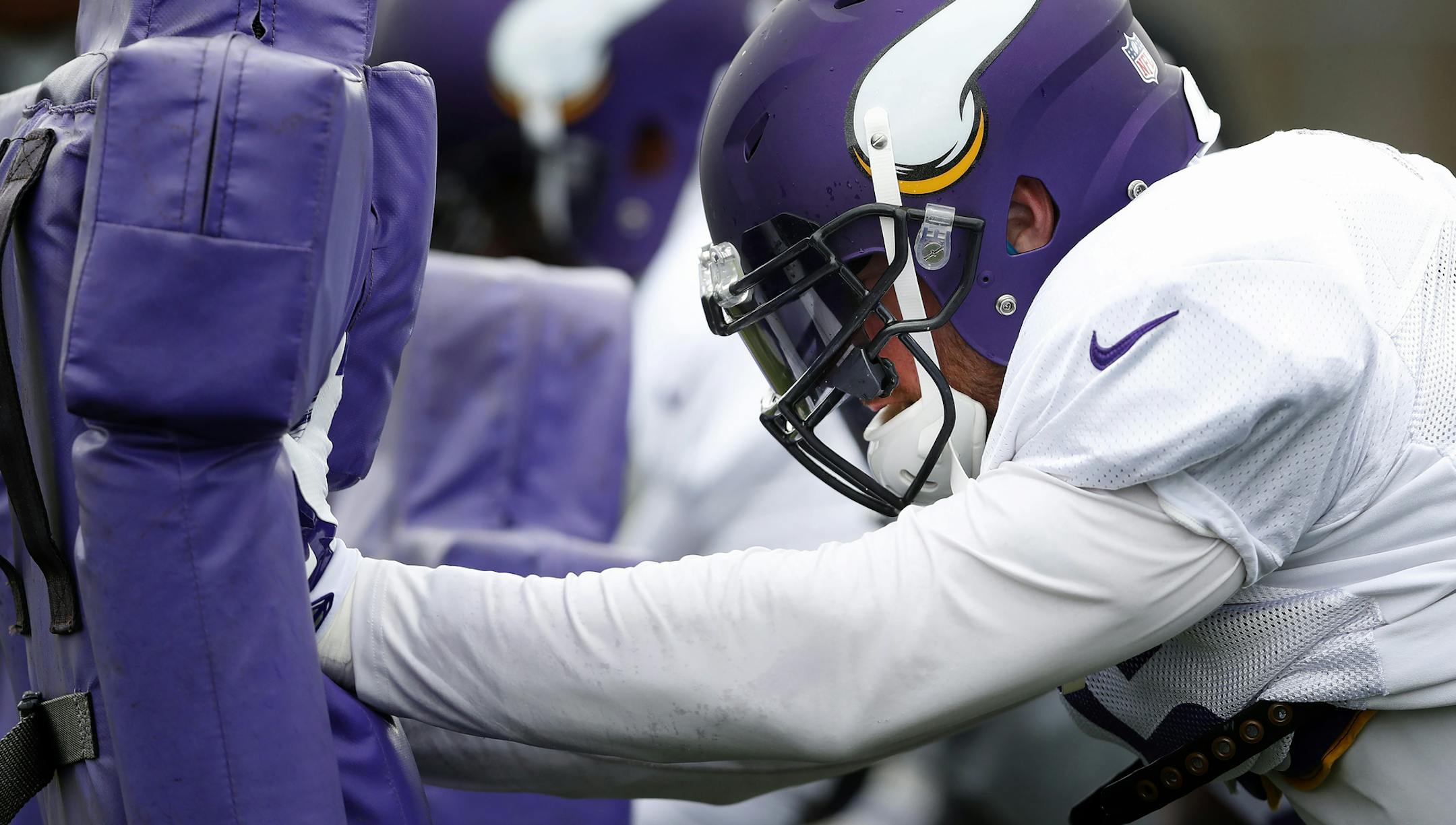 Vikings defensive end Brian Robison (96) during drills. ] CARLOS GONZALEZ cgonzalez@startribune.com - August 1, 2016, Mankato, MN, Minnesota State University, Mankato, Minnesota Vikings Training Camp