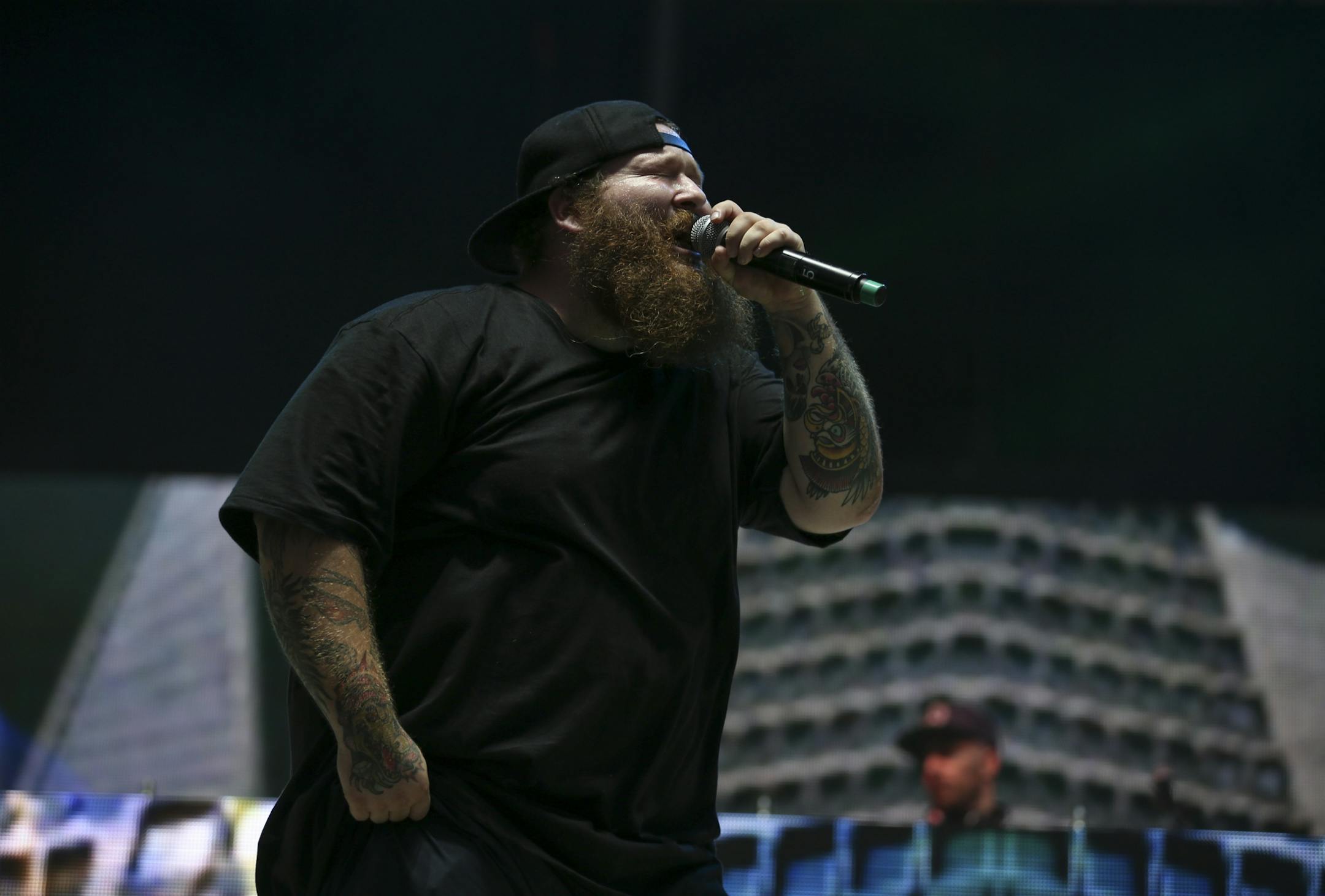 Rapper Action Bronson performed on the main stage after the rain delay at Summer Set Sunday night.