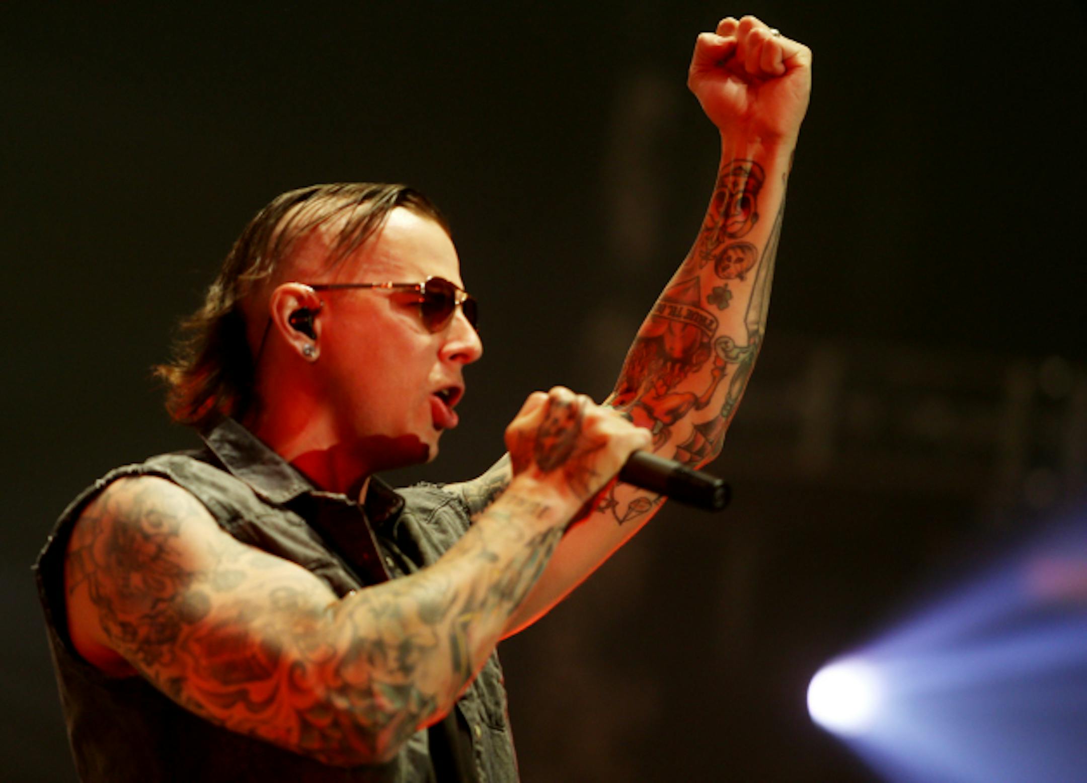 M. Shadows of Avenged Sevenfold at Target Center in 2014. / Joel Koyama, Star Tribune