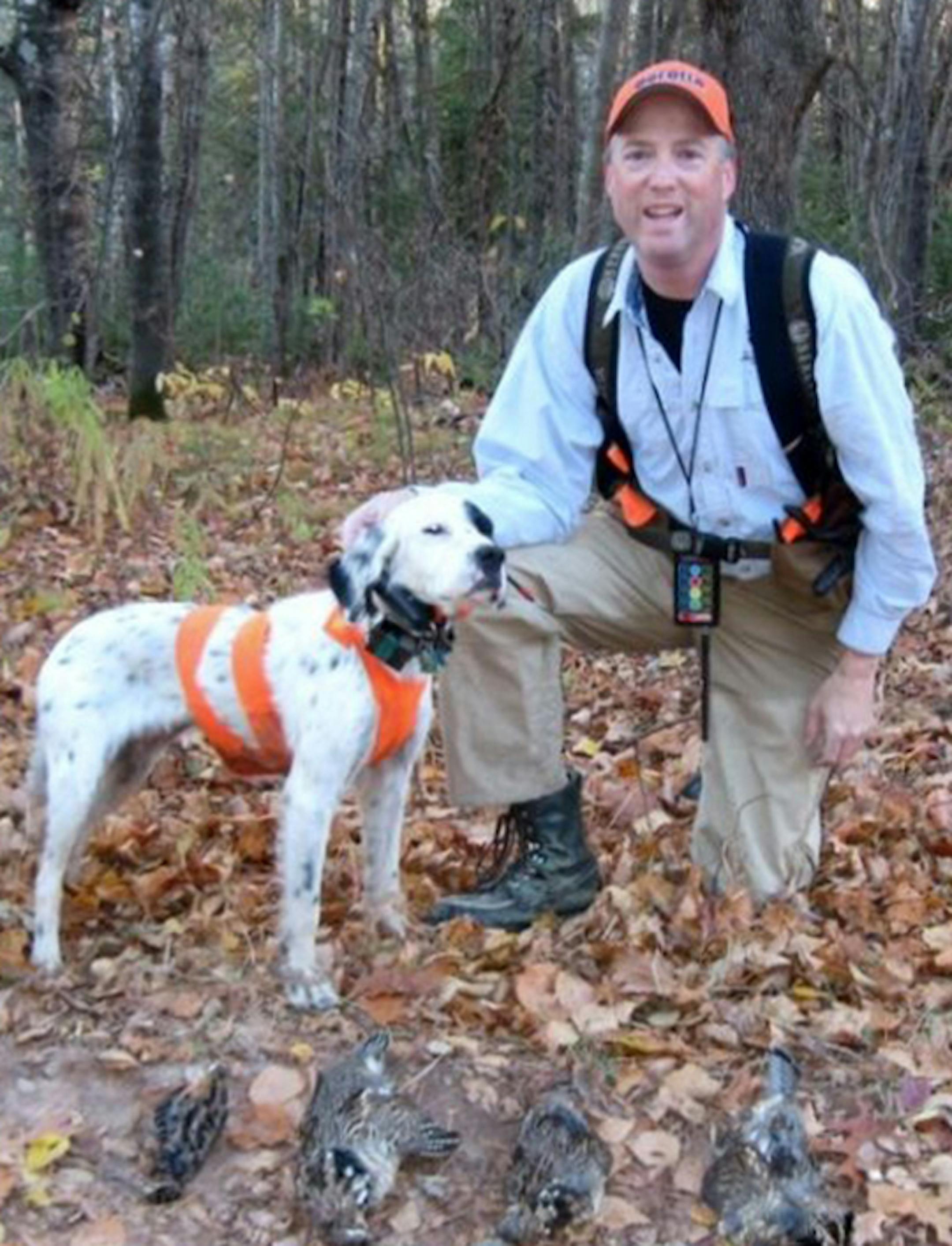 Tim Esse and his English setter, Tina.