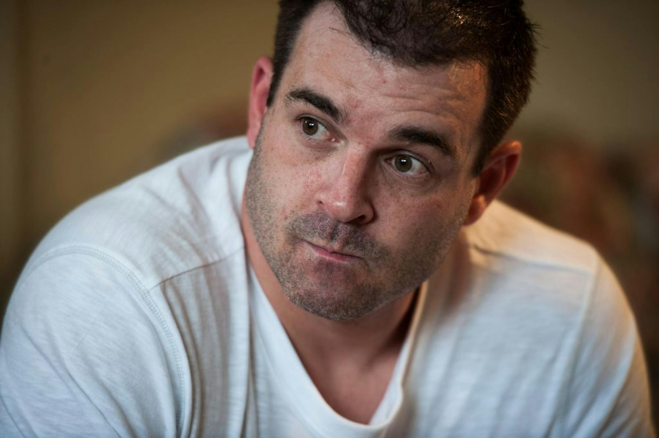 Ryan Larson spoke during an interview. He says he had nothing to do with the death of a Cold Spring police officer and wants to get his life back. Friday, December 14, 2012.