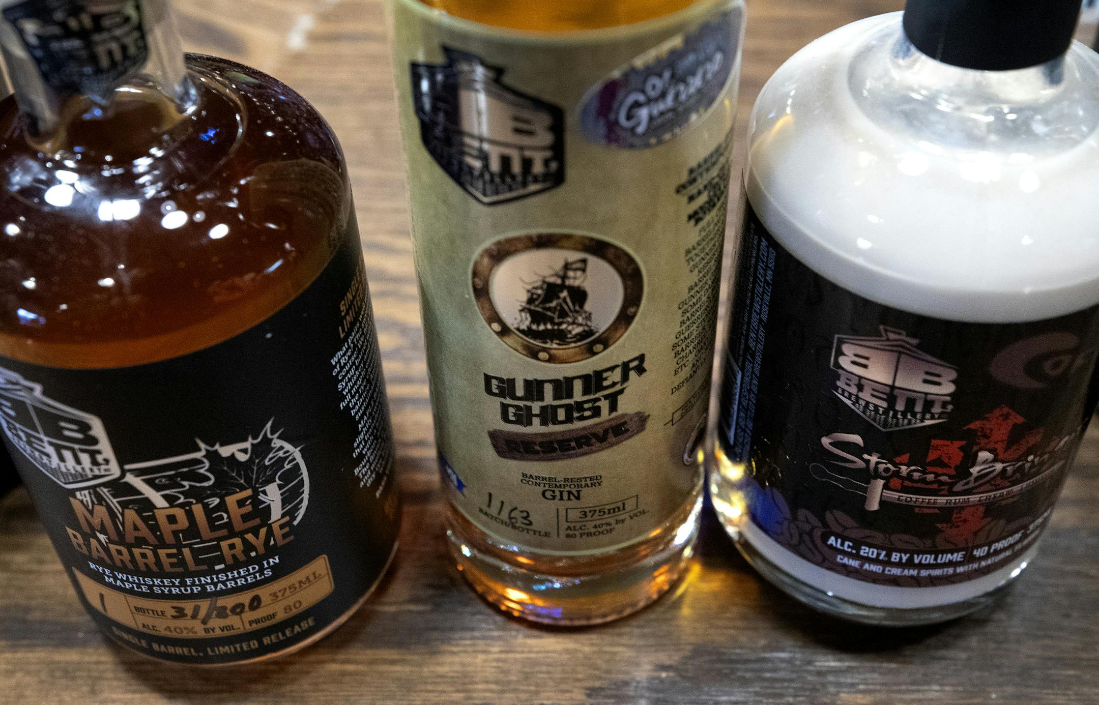 Bent Brewstillery creates and assortment of liquors, and the owner would like to serve them on-site with its beers.