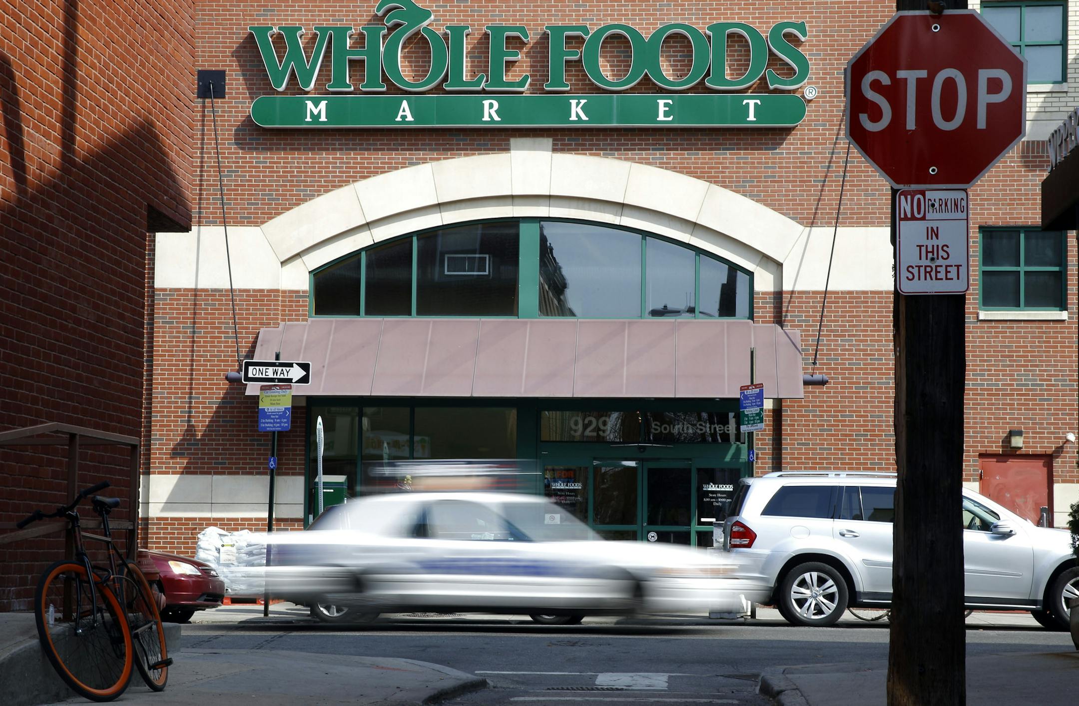 FILE - In this March 25, 2014, file photo, shows a Whole Foods store in Philadelphia. Whole Foods reports quarterly earnings on Tuesday, May 6, 2014. (AP Photo/Matt Rourke, File)