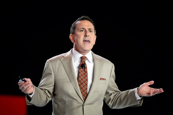 Target CEO Brian Cornell spoke from the stage in Target Center.