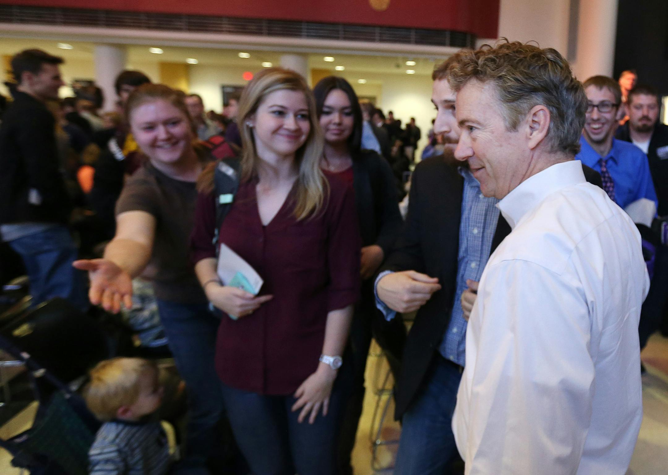 Republican presidential candidate Kentucky Senator Rand Paul spoke to University of Minnesota students during a ìStudents for Rand Rally" Monday November 9, 2015 in Minneapolis, MN. ] Jerry Holt/ Jerry.Holt@Startribune.com
