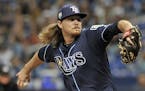 Tampa Bay Rays' Ryne Stanek pitches against the Houston Astros during the first inning of a baseball game Saturday, June 30, 2018, in St. Petersburg, 
