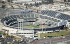Oakland-Alameda County Coliseum, home of the Oakland Athletics and Oakland Raiders, is pictured on Thursday, Oct. 5, 2017, in Oakland, Calif. (AP Phot
