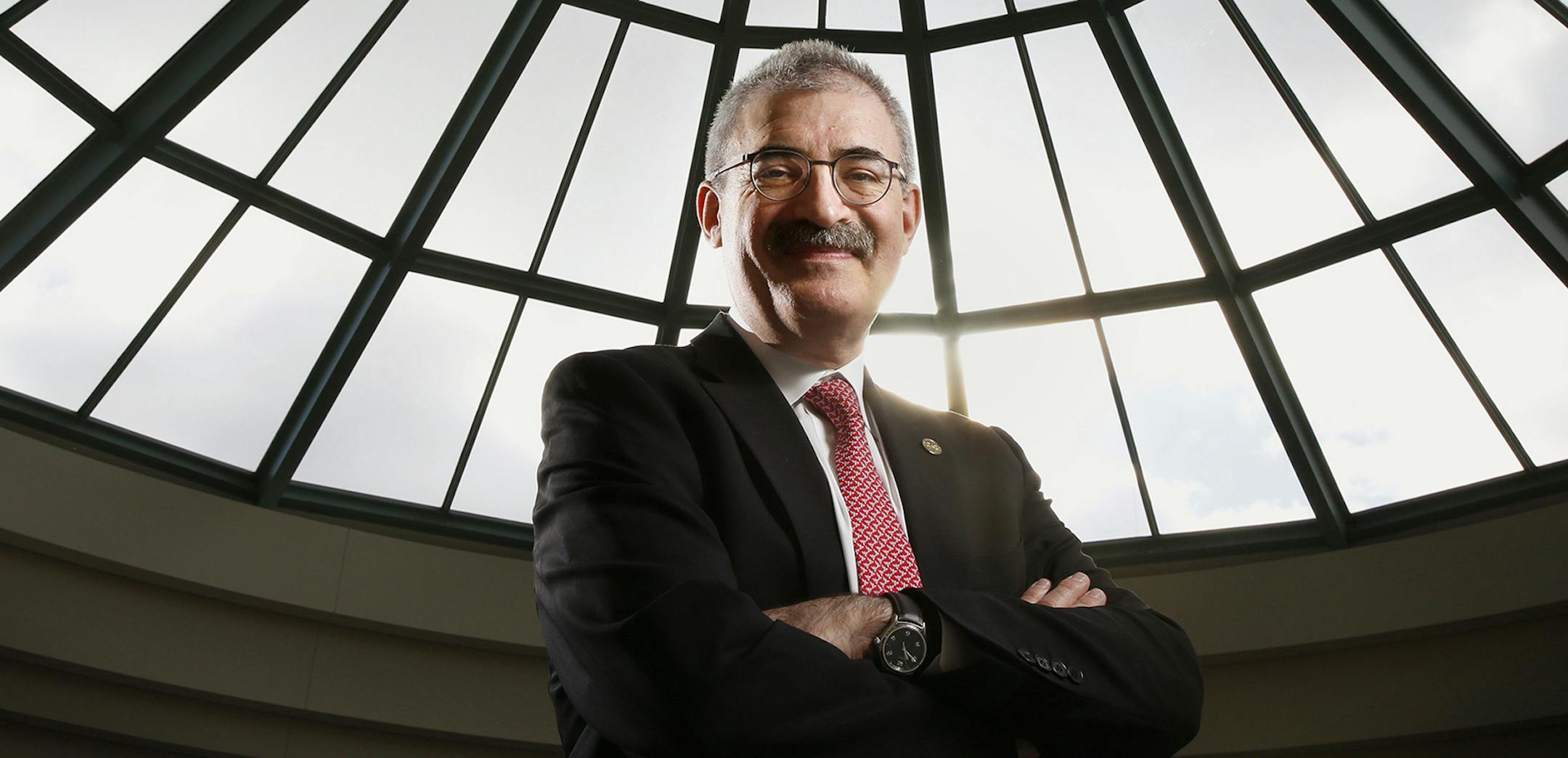 Chancellor Steven Rosenstone, the chief executive officer of the Minnesota State Colleges and Universities, poses outside his office in St. Paul. ] LEILA NAVIDI leila.navidi@startribune.com / BACKGROUND INFORMATION: Thursday, November 6, 2014. ORG XMIT: MIN1411061631150076 ORG XMIT: MIN1411141250355047