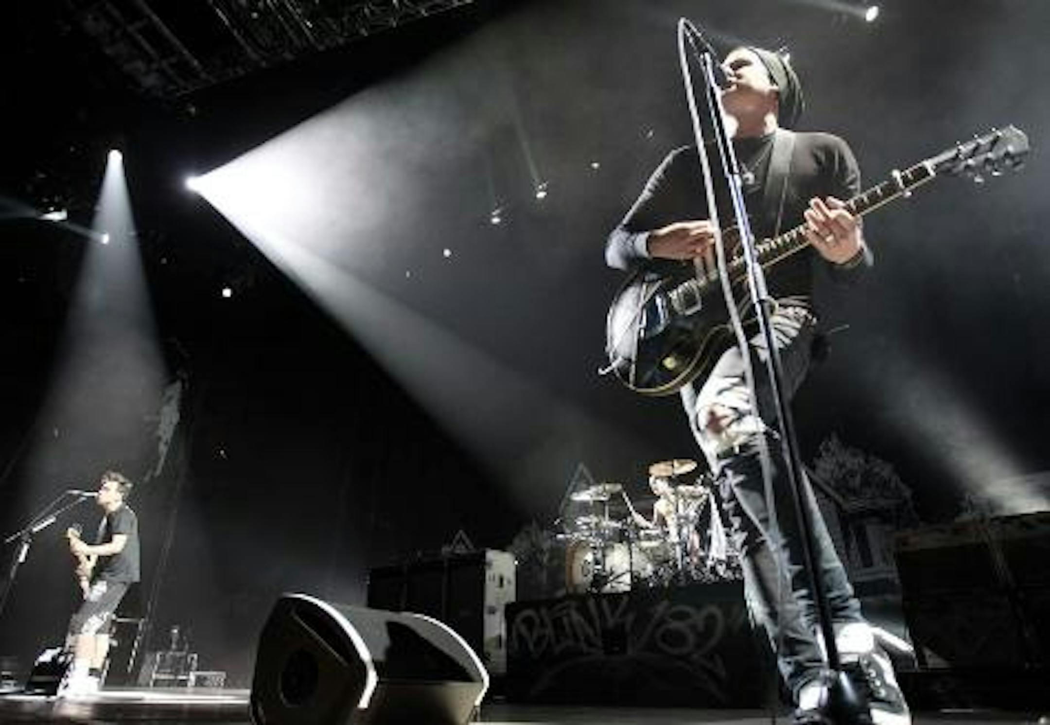 Blink-182 shared the stage with My Chemical Romance at Xcel Energy Center on Wednesday. / Carlos Gonzalez, Star Tribune