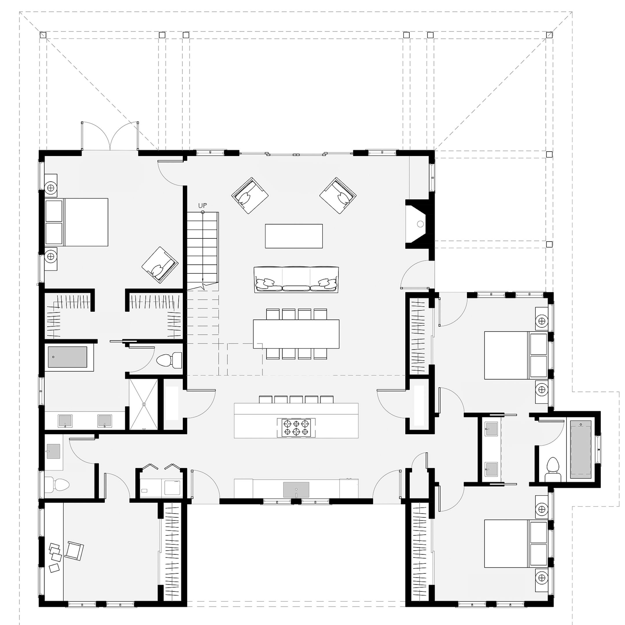 Traditional farmhouse with a modern vibe. plan091017