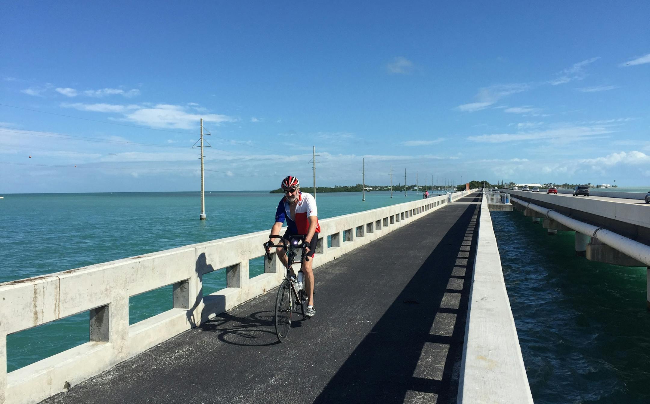 Biking in the Florida Keys is especially fun on stretches where you don't have to worry about riding next to traffic. (Lori Rackl/Chicago Tribune/TNS) ORG XMIT: 1195876