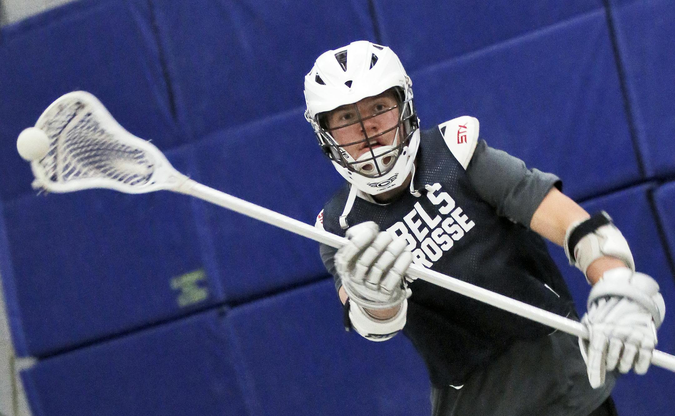 Defenseman Cole Groeber. ] Champlin Park boys lacrosse team. (MARLIN LEVISON/STARTRIBUNE(mlevison@startribune.com)