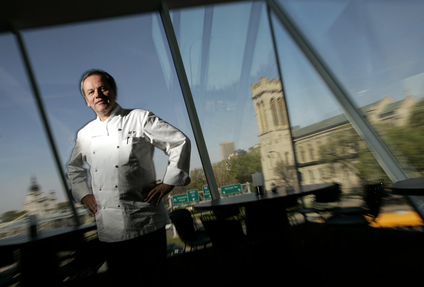 May 3, 2005: Wolfgang Puck, was at his new restaurant 20.21 located at the Walker Art Center in Minneapolis.