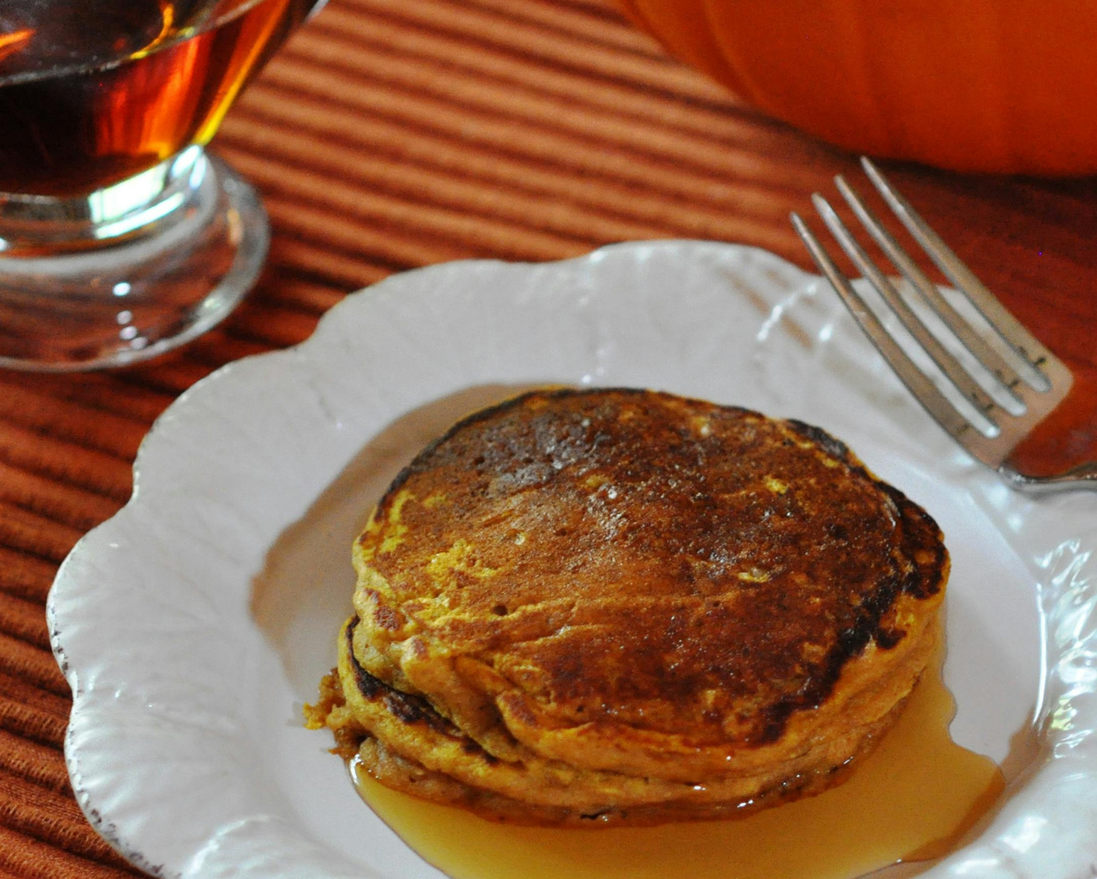 Pumpkin pancakes for healthy family 10/10/13. Photo by Meredith Deeds, Special to the Star Tribune