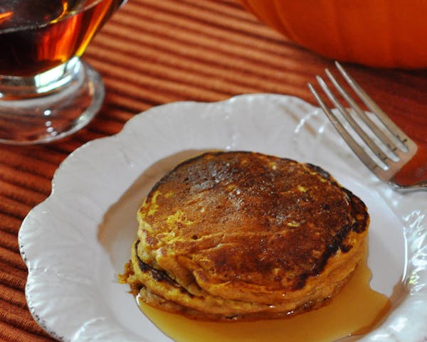 Pumpkin pancakes for healthy family 10/10/13. Photo by Meredith Deeds, Special to the Star Tribune