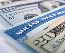 Social security card and American currency. (Dreamstime/TNS) ORG XMIT: 1487698