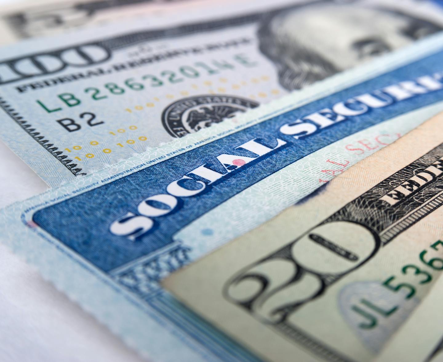 Social security card and American currency. (Dreamstime/TNS) ORG XMIT: 1487698