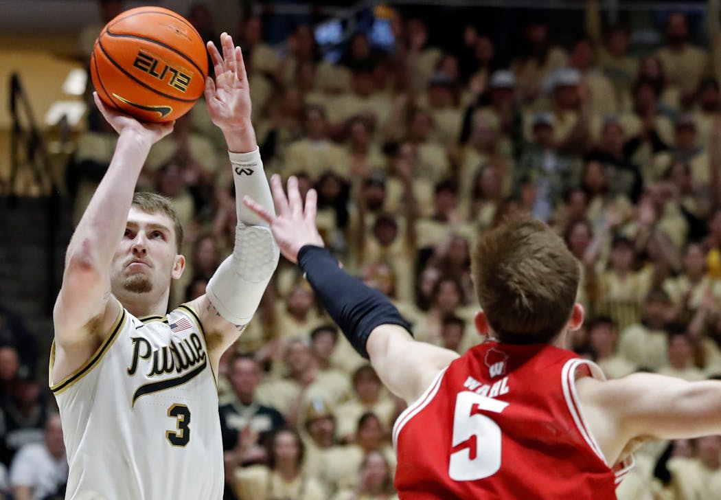Purdue point guard Braden Smith (3) does a little of everything, from scoring to passing to rebounding.