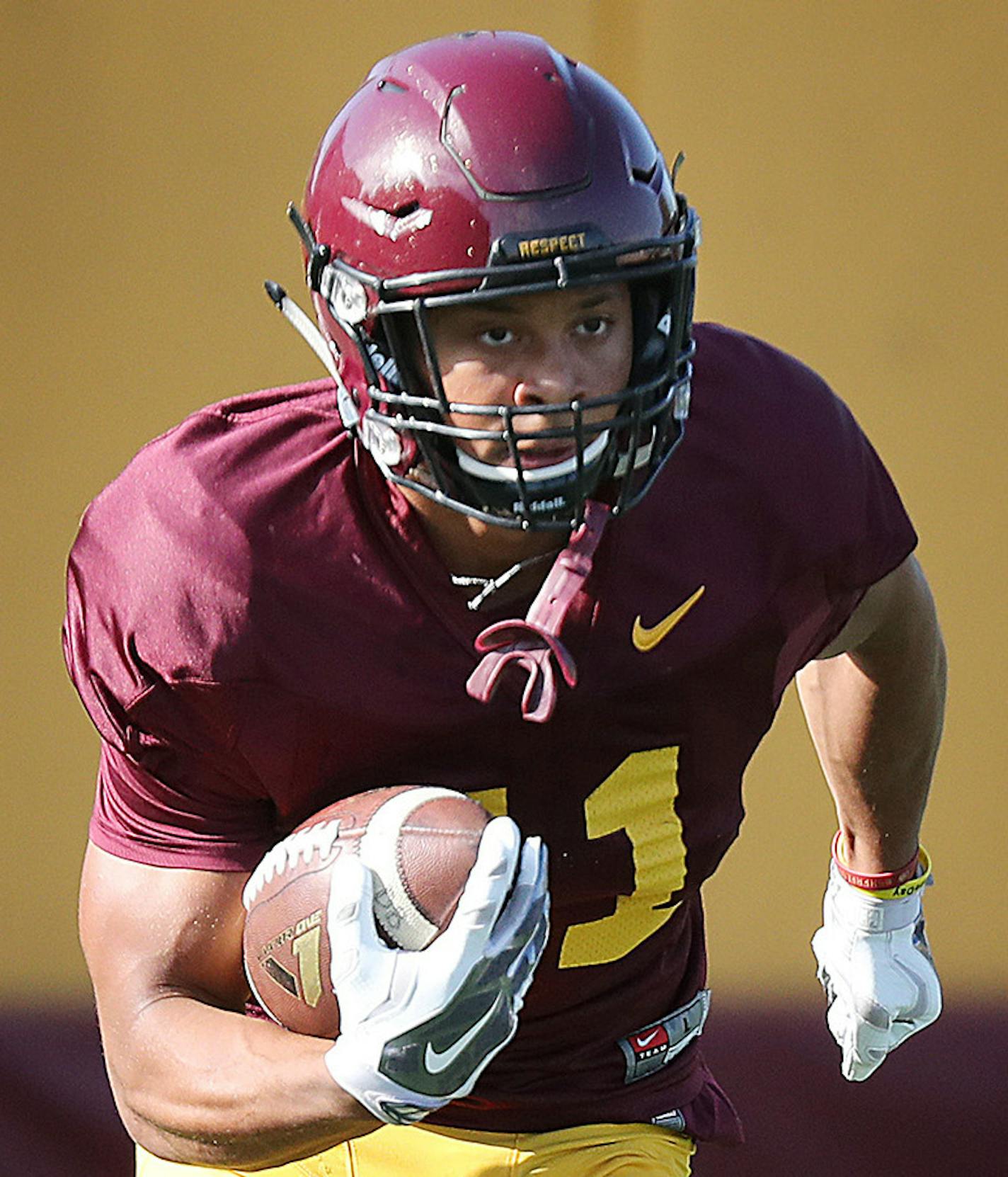 Gophers defensive back Antoine Winfield Jr. ran through drills at practice, Tuesday, September 20, 2016 at the U of M in Minneapolis, MN. ] (ELIZABETH FLORES/STAR TRIBUNE) ELIZABETH FLORES &#x2022; eflores@startribune.com