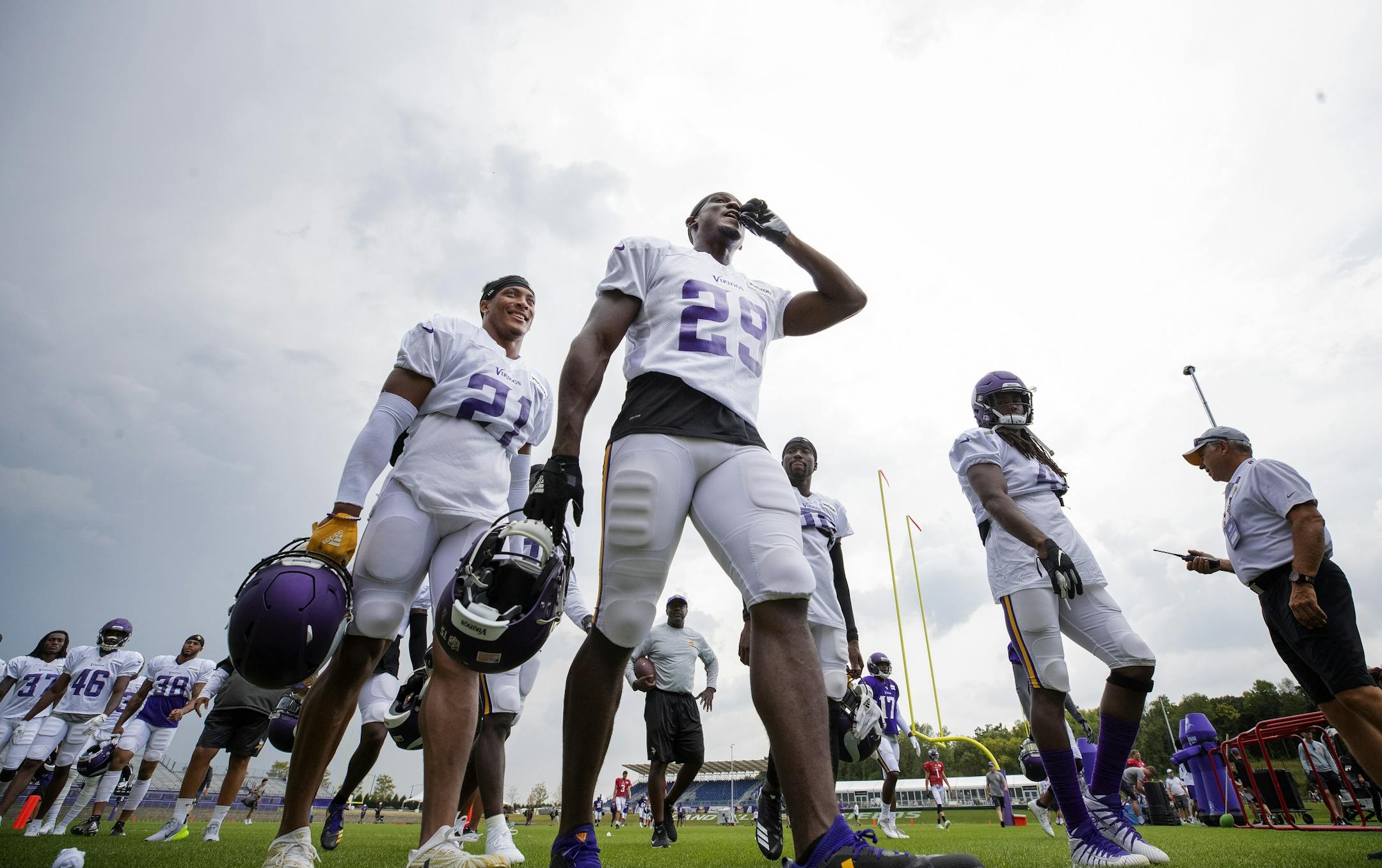 Players evacuated the Minnesota Vikings and Jacksonville Jaguars joint practice due to a severe weather warning.