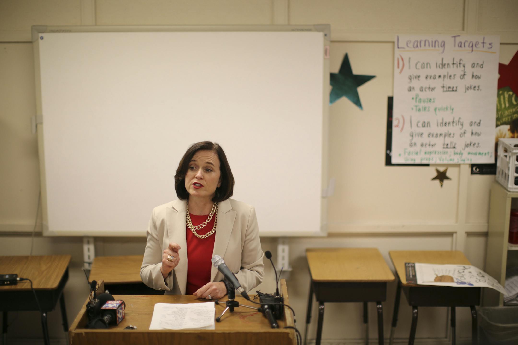 Before a community meeting to discuss the Southwest Light Rail project Tuesday night, Mayor Betsy Hodges spoke at a news conference about the deal that was announced today between Minneapolis and the Met Council. ] JEFF WHEELER ‚Ä¢ jeff.wheeler@startribune.com A community meeting was held at Anwatin Middle School Tuesday night, July 8, 2014 to discuss the Southwest Light Rail project.
