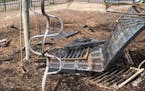Hmong International Academy photo: Playground equipment was damaged by a suspicious overnight fire.